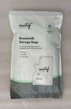 Motif Medical Breastmilk Storage Bags 40 Count 8oz BPA Free‎ NEW